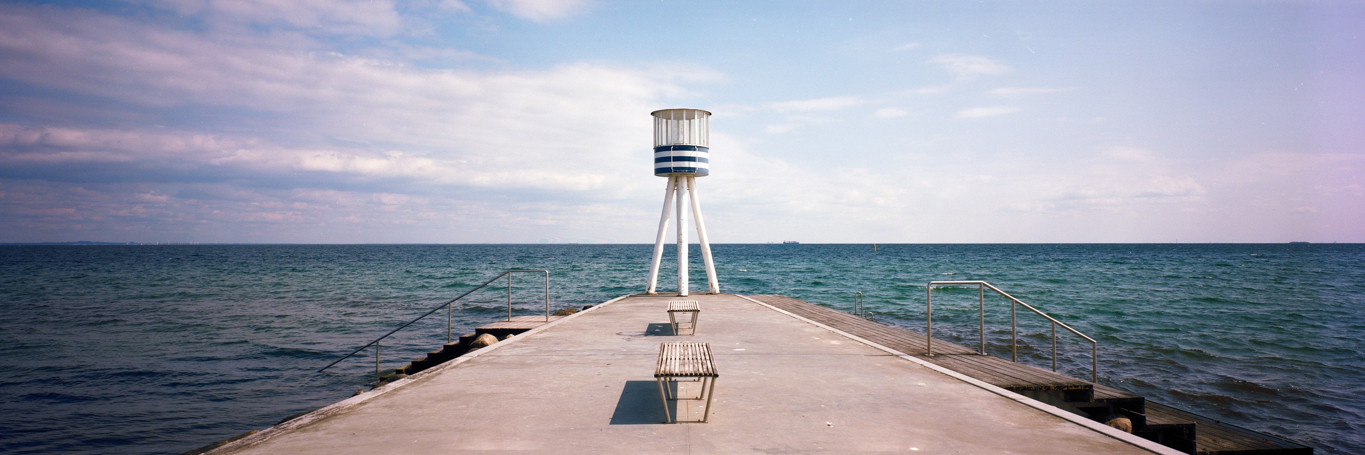 6x17 panoramic photograph of Bellevue Beach, Denmark