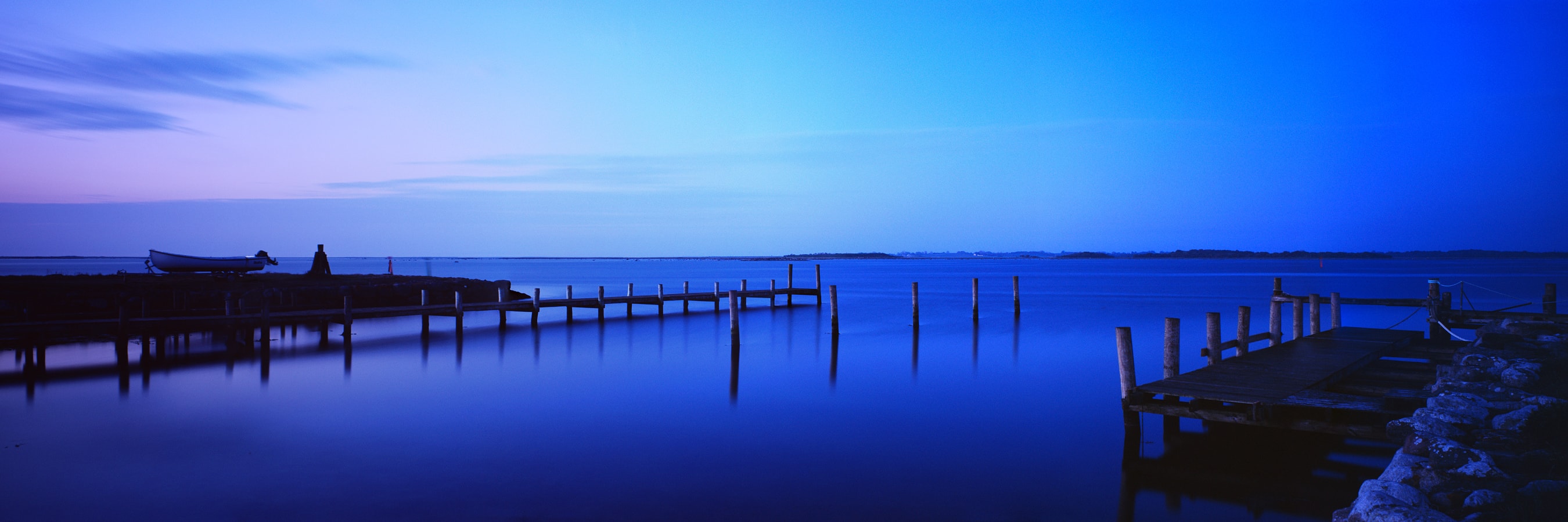 6x17 panoramic photograph of Langør Havn, Samsø, Denmark