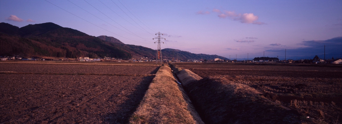 Rice fields of Omachi, Japan. Taken by Lucas Taylor on a Hasselblad XPan camera.