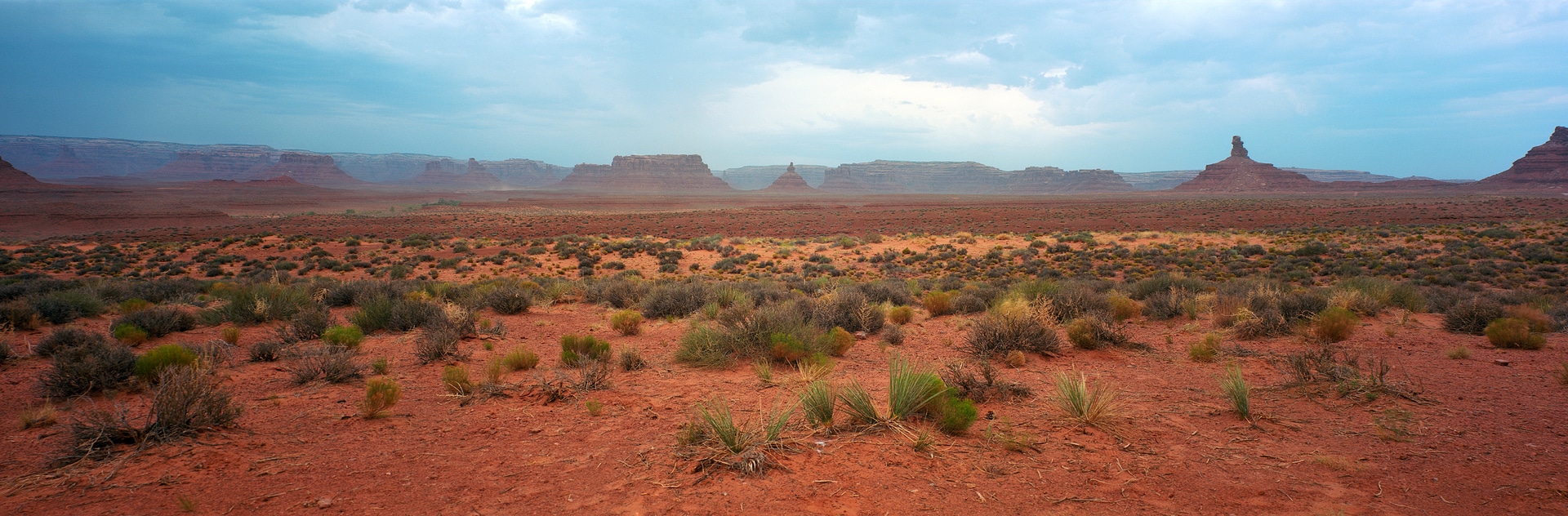 6x17 photograph taken in Valley of the Gods, Utah, USA. Taken by Lucas Taylor on the ND 6x17 camera.