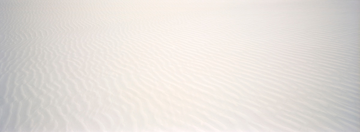 Close-up of White Sands, New Mexico, USA. Taken by Lucas Taylor on a Hasselblad XPan camera.