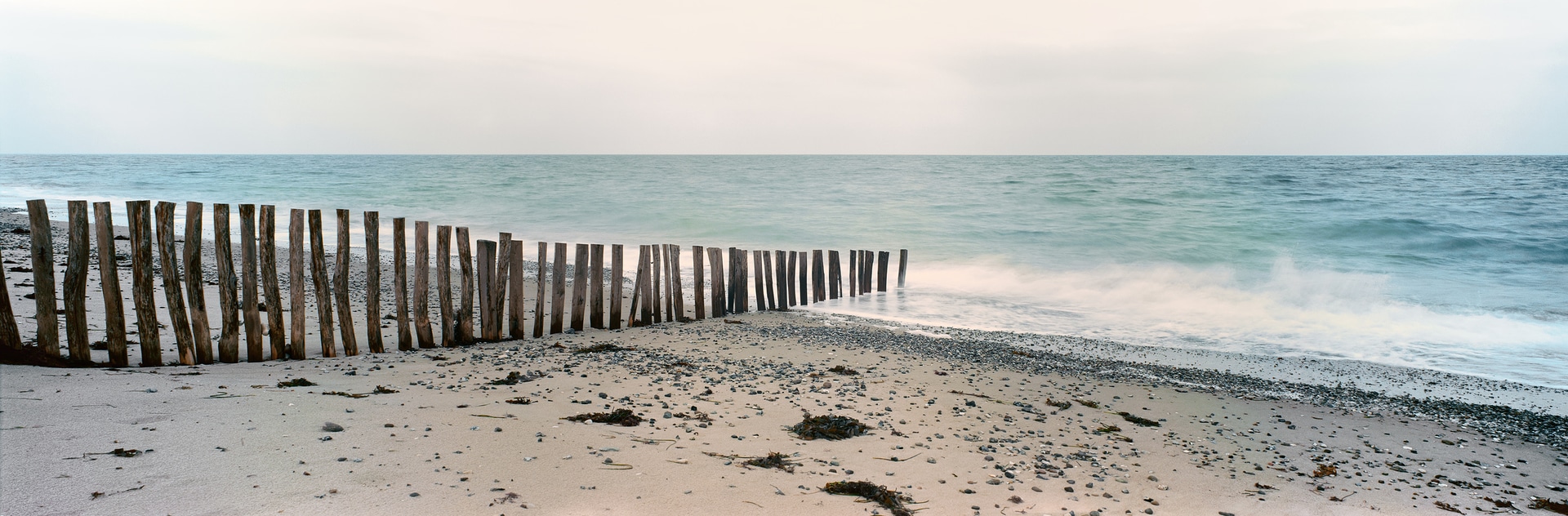 6x17 panoramic photograph of Nordby beach in Samsø, Denmark. Taken by Lucas Taylor on the ND 6x17 camera.