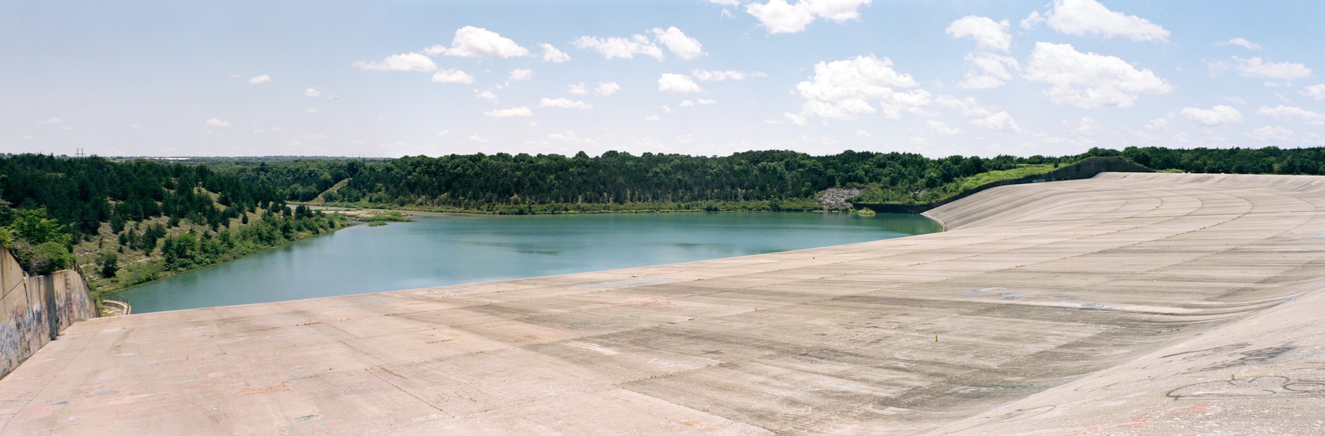 6x17 photograph taken at Texoma Lake Spillway in Texas, USA. Taken by Lucas Taylor on the ND 6x17 camera.