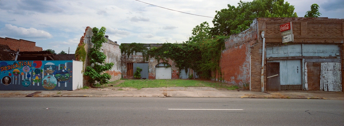Nature taking over in Paris, Texas. Taken by Lucas Taylor on a Hasselblad XPan camera.
