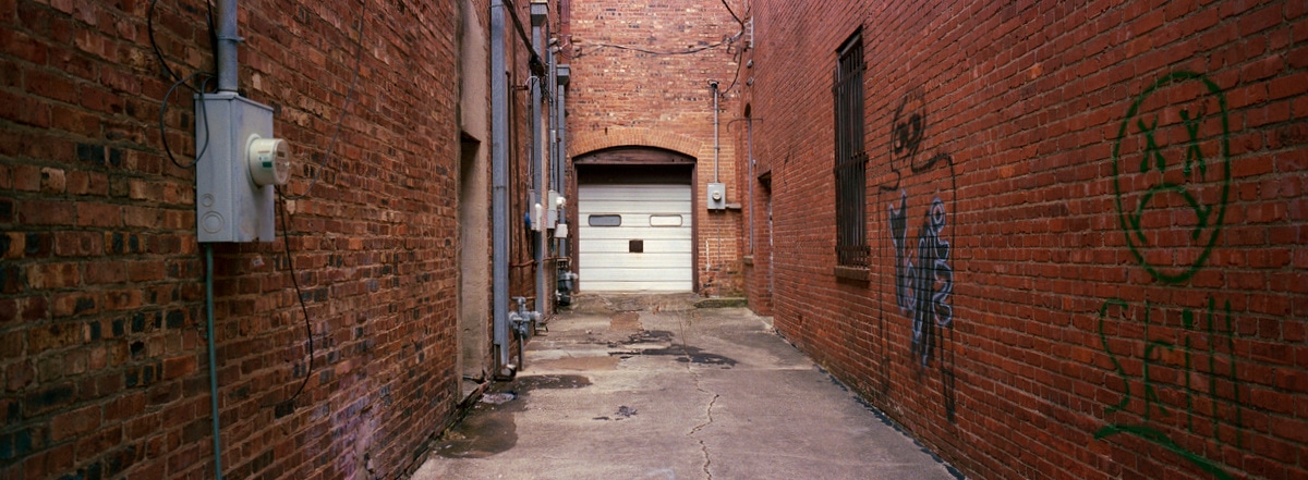 A random alley in Paris, Texas. Taken by Lucas Taylor on a Hasselblad XPan camera.