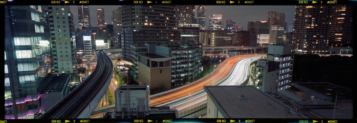 6x17 long-exposure photograph of Tokyo, Japan. Taken by Lucas Taylor on the ND 6x17 camera.