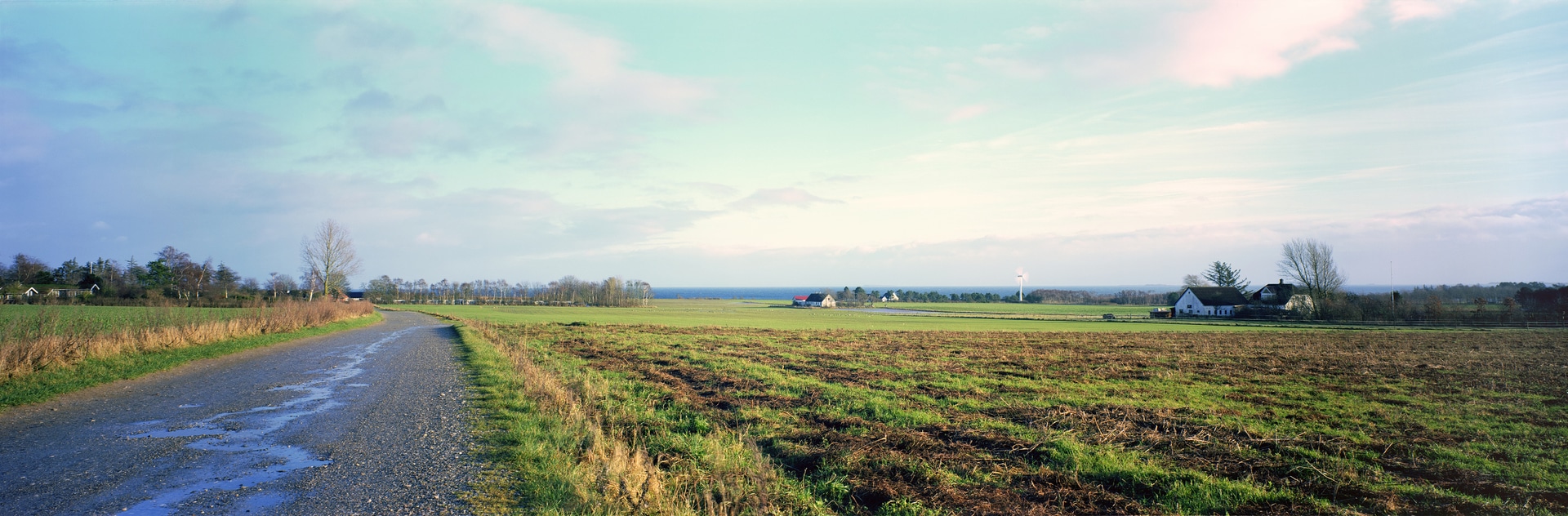 6x17 panoramic photograph taken in Nordby, Samsø, Denmark. Taken by Lucas Taylor on the ND 6x17 camera.