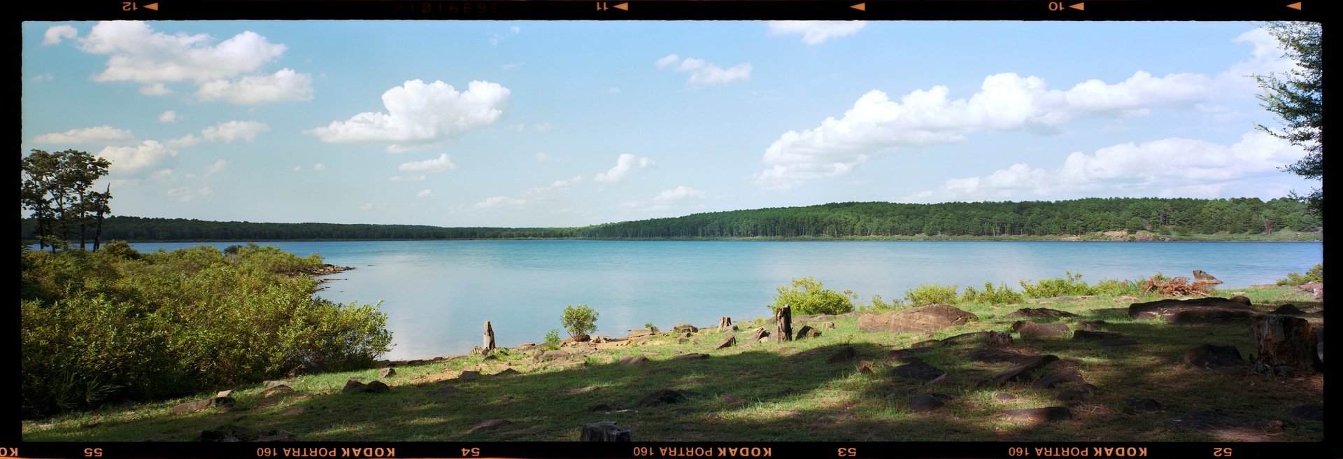 6x17 photograph taken at McGee Creek State Park in Oklahoma, USA. Taken by Lucas Taylor on the ND 6x17 camera.